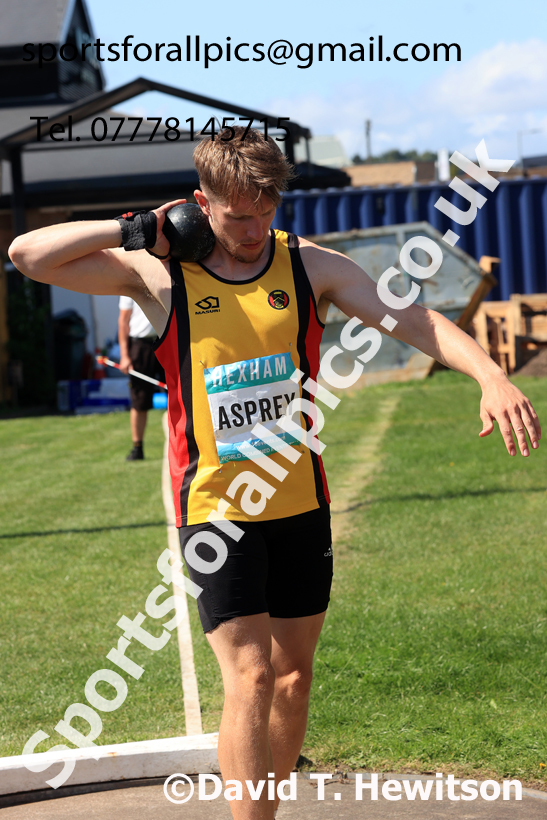Decathlon shot putt, 2025 EAP International Combined Events, Hexham, Northumberland.  Photo: David T. Hewitson/Sports for All Pics